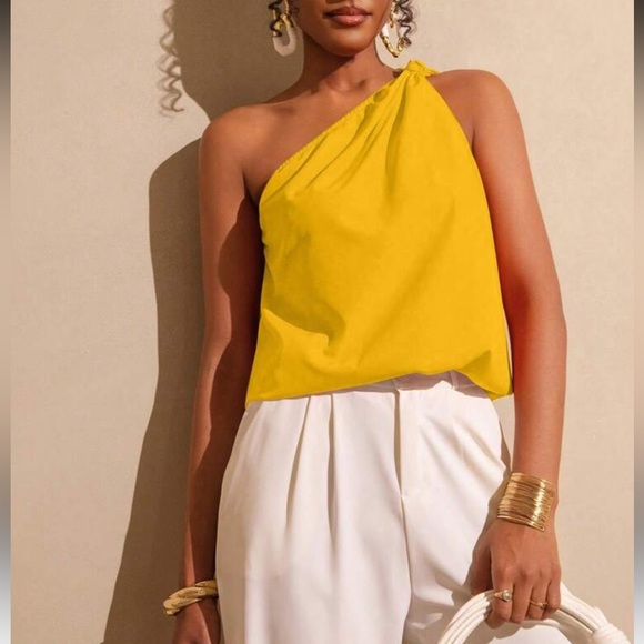 Orange One-Shoulder Top - Picture 12 of 15